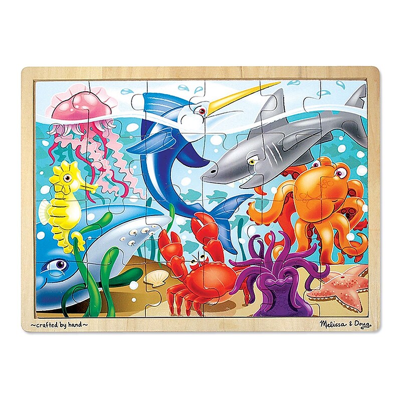 Melissa & Doug 24-Piece Under the Sea Jigsaw Puzzle (LCI2938) image 1