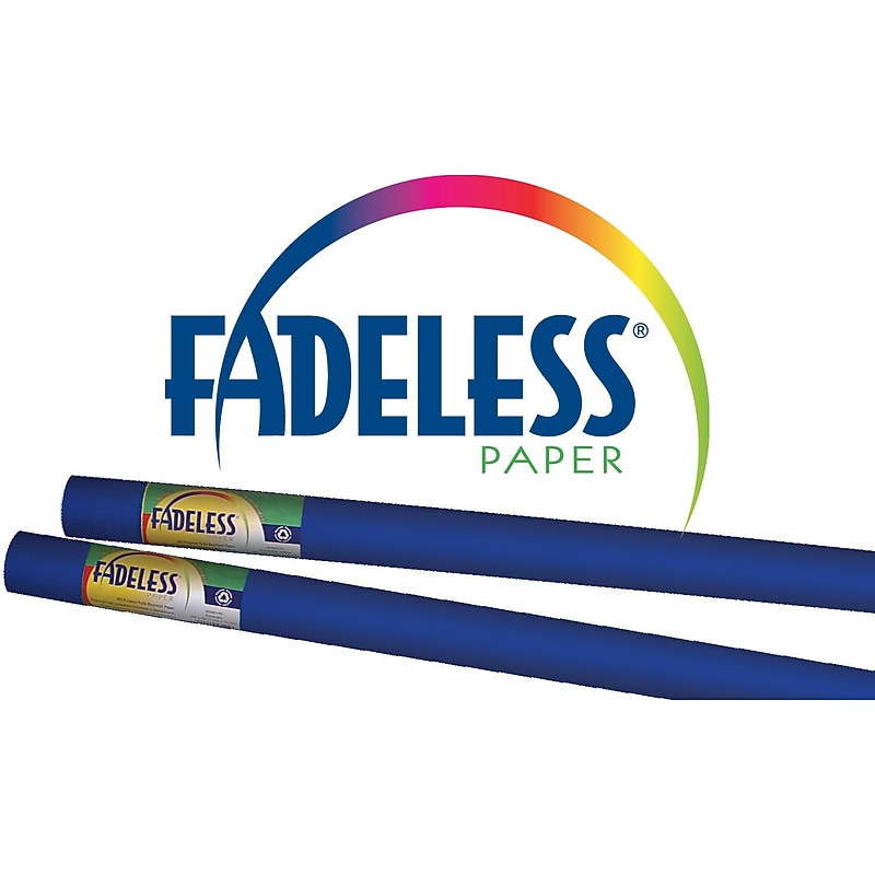 Pacon® Fadeless® 48" x 12' Ultra Fade-Resistant Bulletin Board Paper, Royal Blue image 1