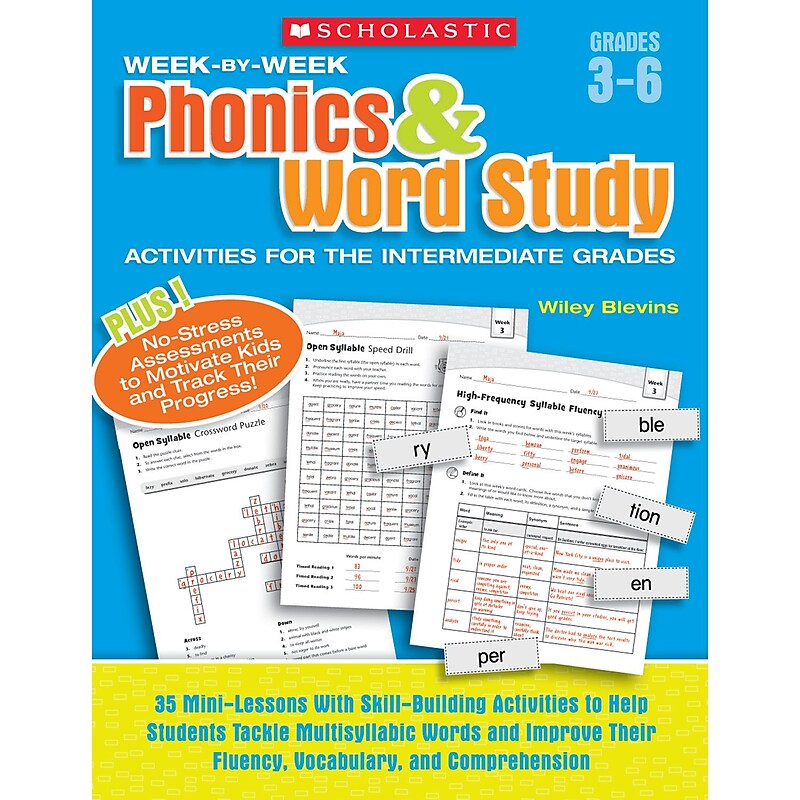 Scholastic Week-By-Week Phonics & Word Study Activities, Grades 3-6 image 1