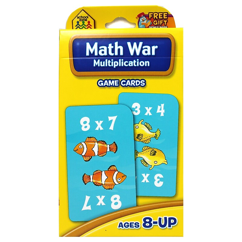 School Zone Publishing Math War: Multiplication Game Cards, Grades 2 - 7 (SZP05032) image 1