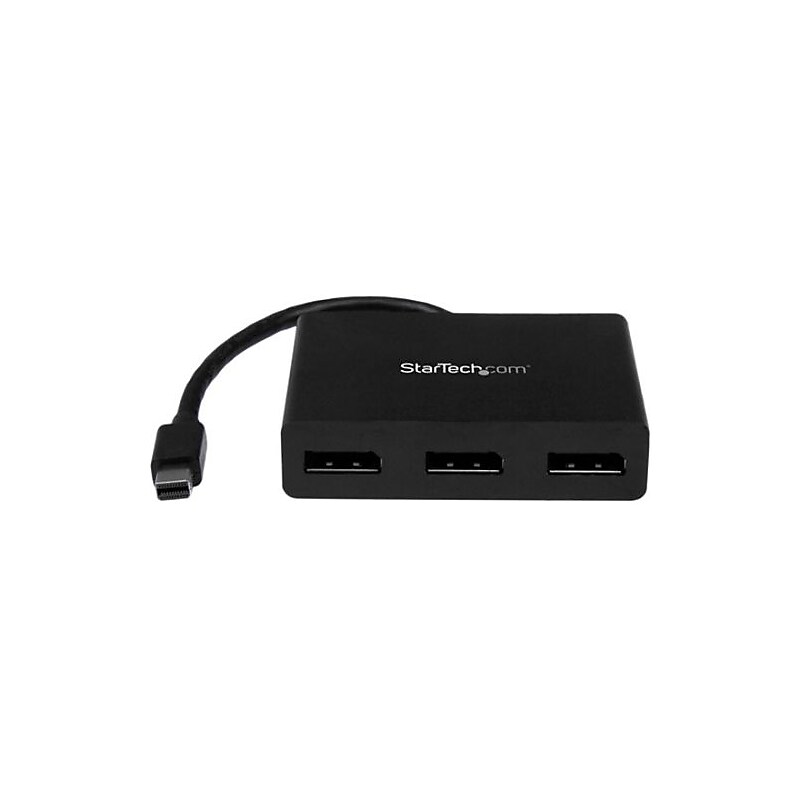 StarTech MSTMDP123DP 7.9" Mini DisplayPort to DisplayPort Hub, Black image 1