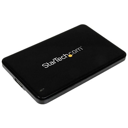 StarTech Slim 2.5" USB 3.0 External SATA Hard Drive Enclosure, SSD & HDD, Black (S2510BPU337