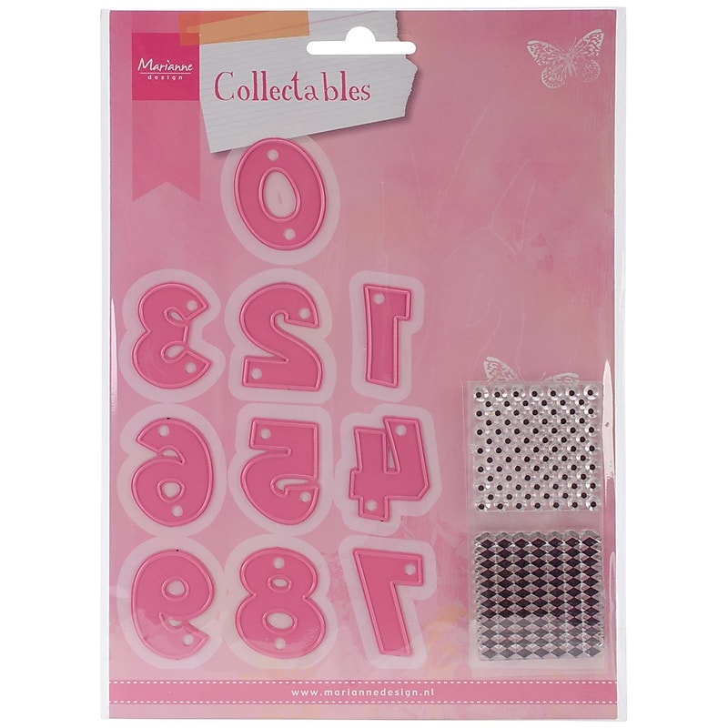 Ecstasy Crafts Marianne Design Collectables Dies With Stamps, Party Numbers image 1