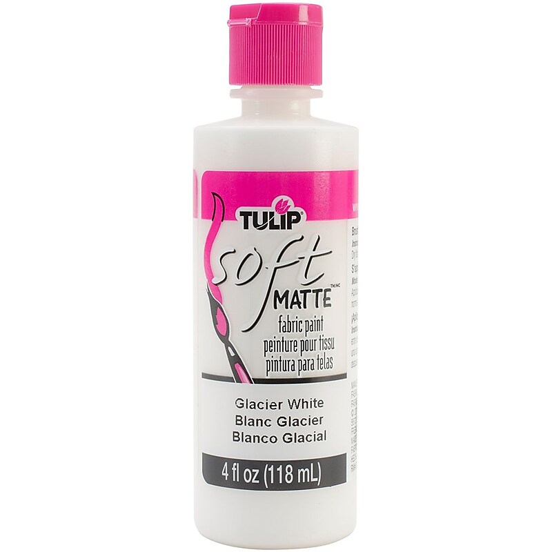 I Love To Create Tulip Soft 4 oz. Fabric Paint, Glacier White Matte (TSFP-20403) image 1