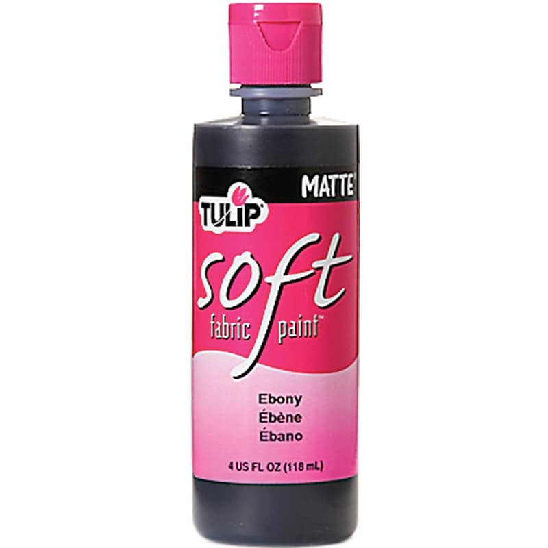 I Love To Create Tulip Soft 4 oz. Fabric Paint, Ebony Matte (TSFP-20404) image 1