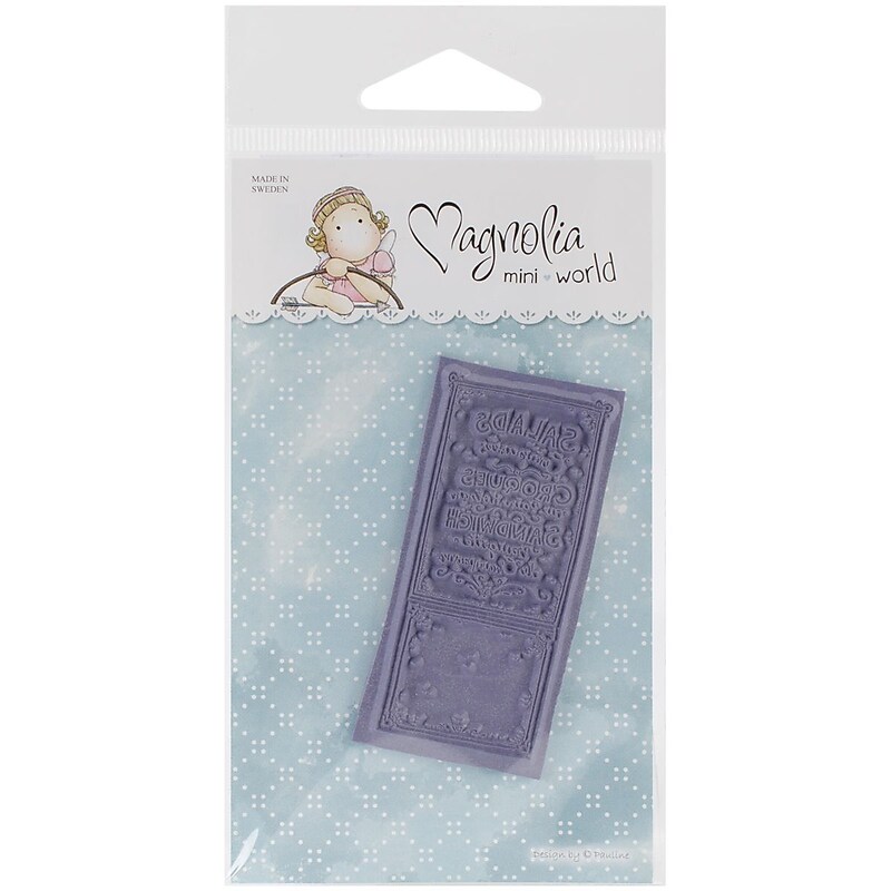 Magnolia Mini Summer Memories French Menu Rubber Cling Stamp, 2 3/4" x 5 3/4", Purple (205007-2) image 1