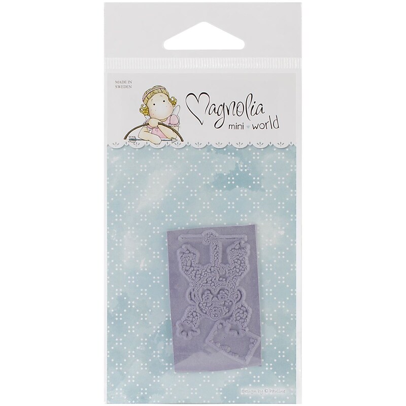 Magnolia Mini Princes & Princesses Sally The Monkey Rubber Cling Stamp, 2 3/4" x 5 3/4", Purple (206013-2) image 1
