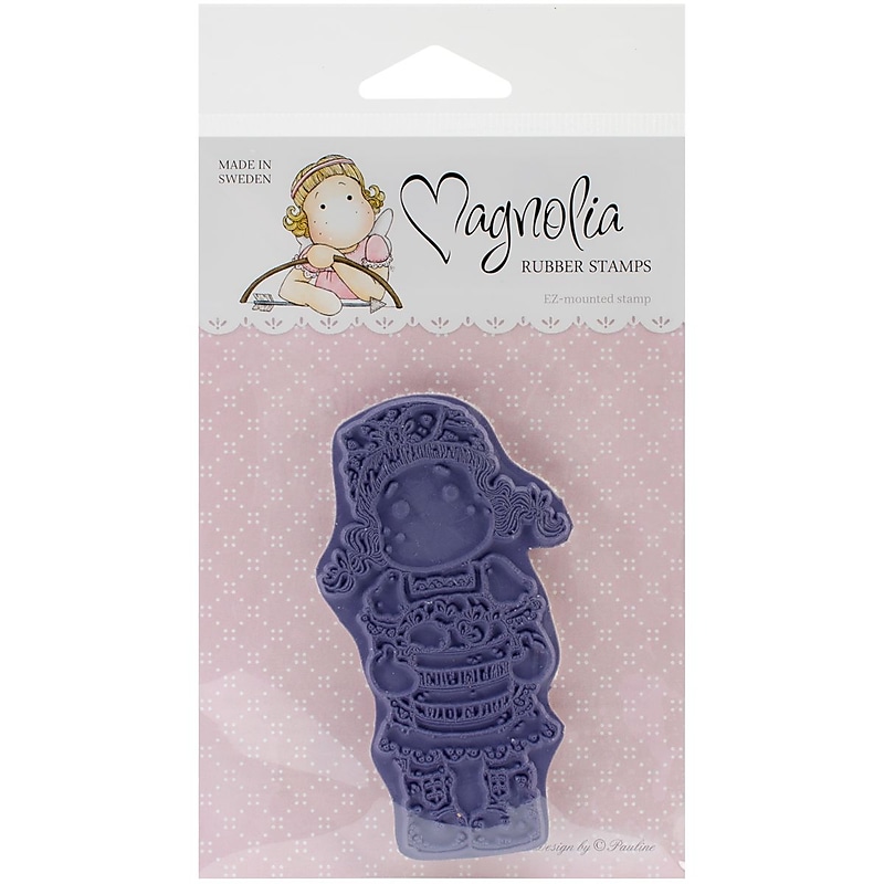 Magnolia Cozy Family Apple Tilda Rubber Cling Stamp, 5 1/2" x 3 3/4", Purple (830001-1) image 1