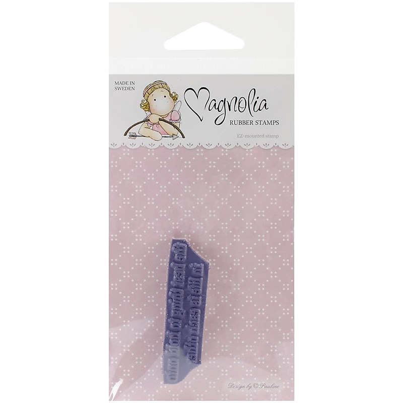 Magnolia Cozy Family The Best Rubber Cling Stamp, 6" x 2 3/4", Purple (830014-1) image 1