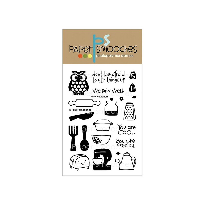 Paper Smooches Kitschy Kitchen Clear Stamp, 4" x 6", Transparent (M2S210) image 1