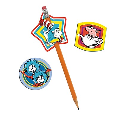 Eureka Lenticular Pencil Topper, Dr. Seuss, 24/Pack