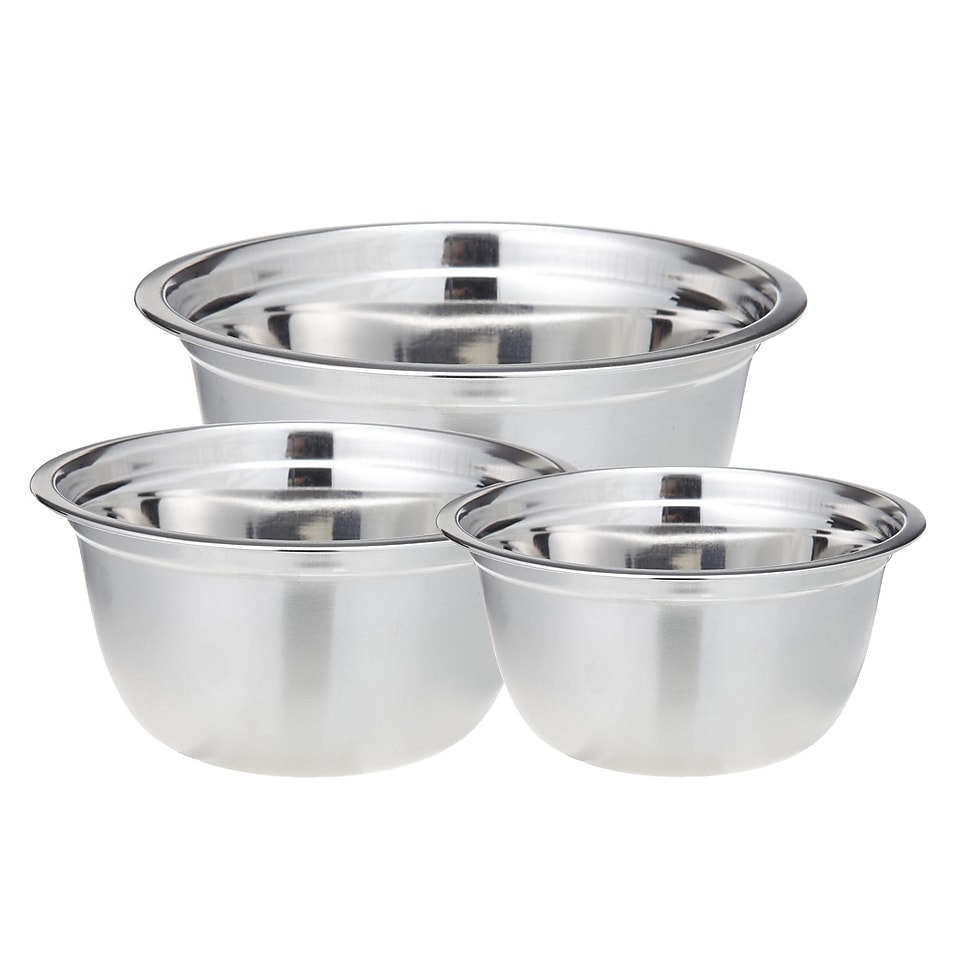 Cook Pro 3 Piece Stainless Steel Mixing Bowl Set