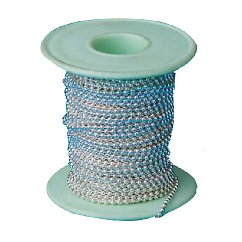 S&S® Silver Bead Chain Roll image 1
