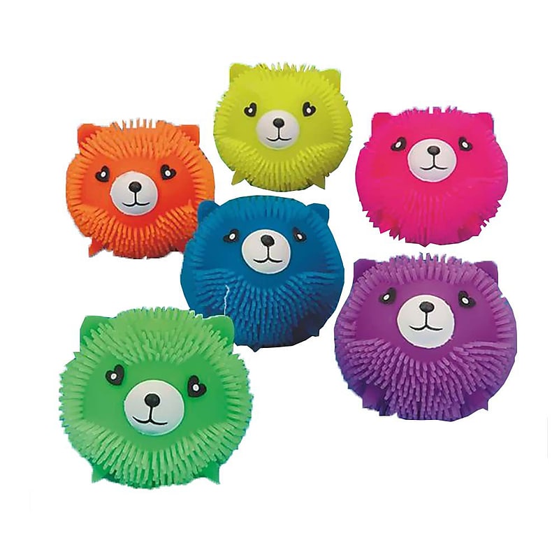 S&S Kitty Cat Puffer Balls, Assorted, 2.5", Multicolored, 6/Pack (SL5630) image 1