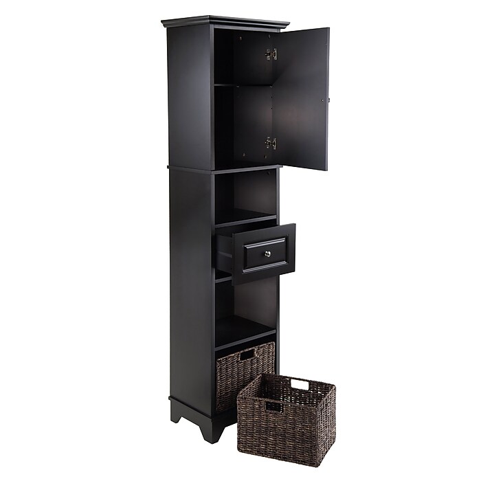 Winsome 20618 Cabinet with Baskets, Black | Staples
