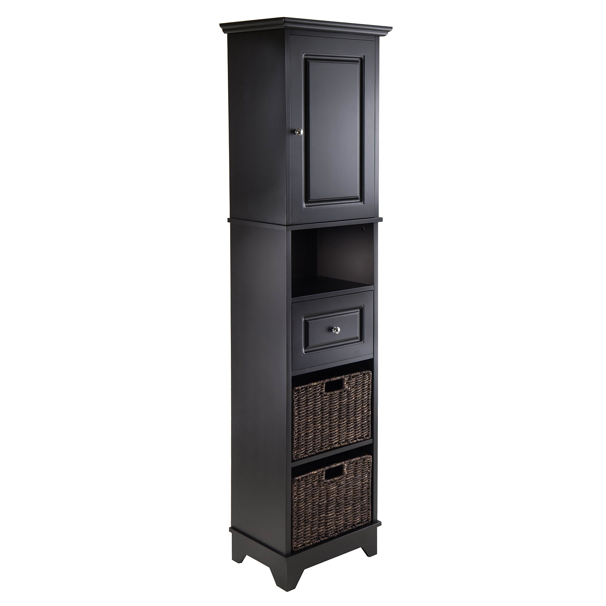 Winsome Wyatt 70″ Storage Cabinet with 3-Shelves, Black (20618) Sansujyuku sansujyuku.com