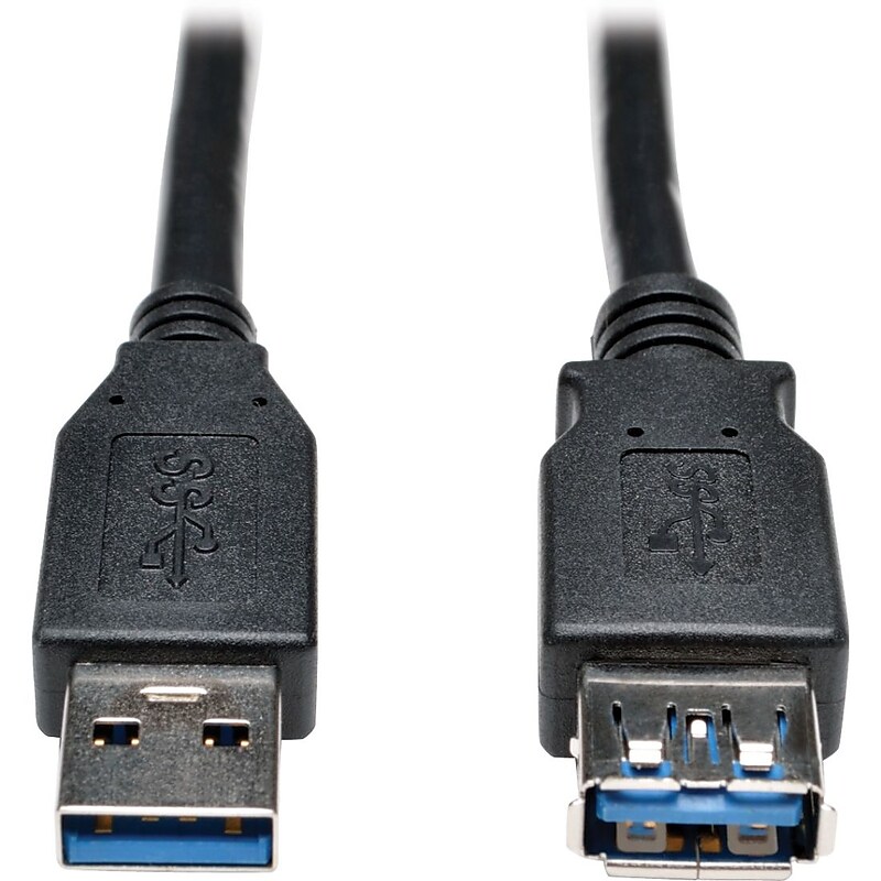 Tripp Lite 6' USB 3.0 Extension Cable, Male to Female Black (U324-006-BK) image 1