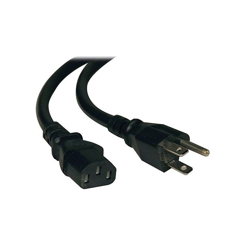 Tripp Lite 3' NEMA 5-15P to IEC-320-C13 Heavy Duty Computer Power Cord, Black57 image 1