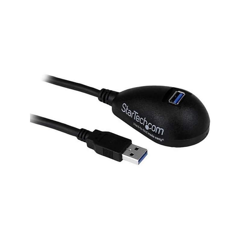 StarTech 5' Desktop SuperSpeed USB 3.0 Extension Cable, Black image 1
