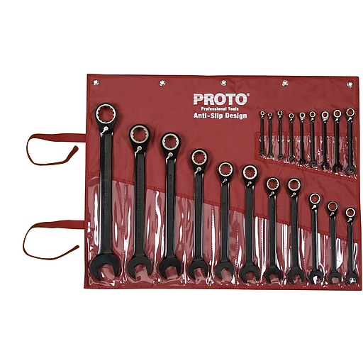 Proto® 20 Piece Spline Reversing Combination Ratcheting Wrench Set at