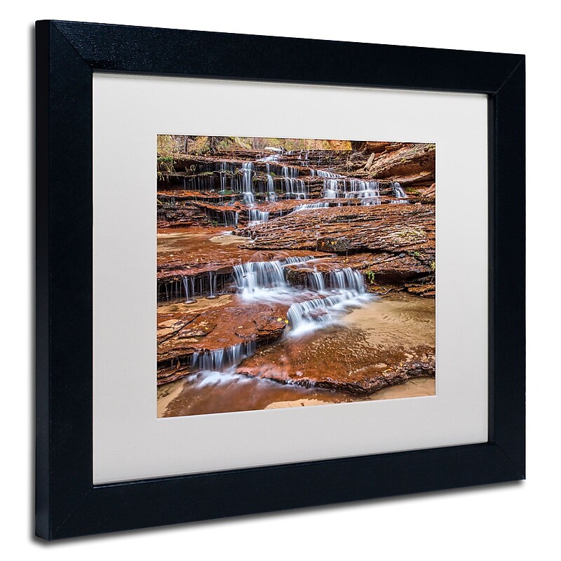 Trademark Pierre Leclerc "Archangel Falls" Art, White Matte W/Black Frame, 11" x 14" image 1