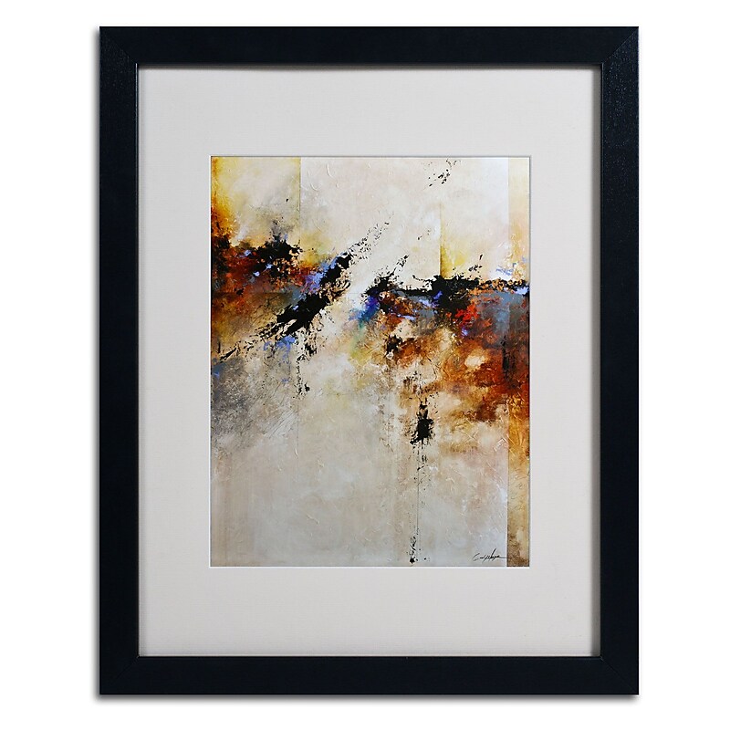 Trademark CH Studios "Fallen Light" Art, White Matte W/Black Frame, 16" x 20" image 1