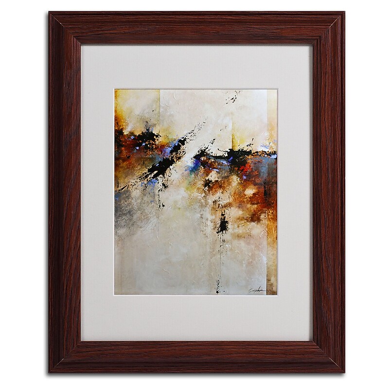 Trademark CH Studios "Fallen Light" Art, White Matte W/Wood Frame, 11" x 14" image 1