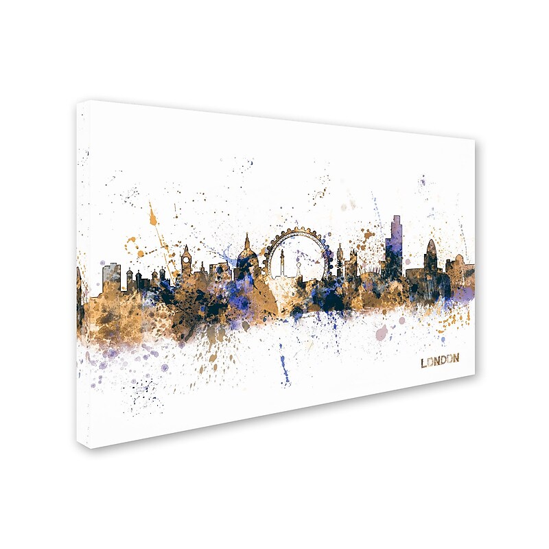 Trademark Michael Tompsett "London England Skyline II" Gallery-Wrapped Canvas Art, 22" x 32" image 1