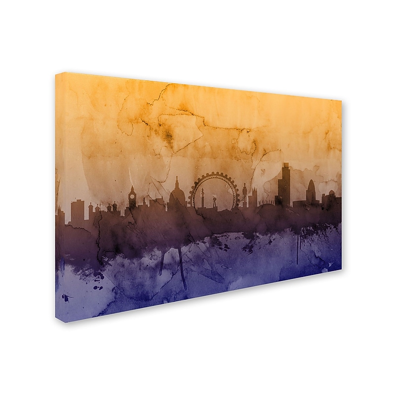Trademark Michael Tompsett "London England Skyline III" Gallery-Wrapped Canvas Art, 16" x 24" image 1