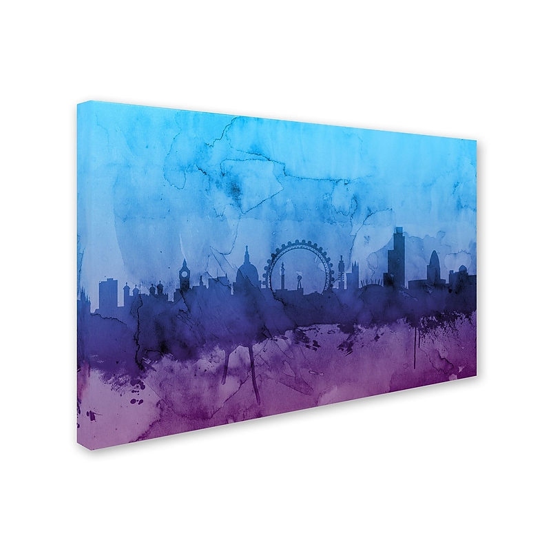 Trademark Michael Tompsett "London England Skyline IV" Gallery-Wrapped Canvas Art, 12" x 19" image 1