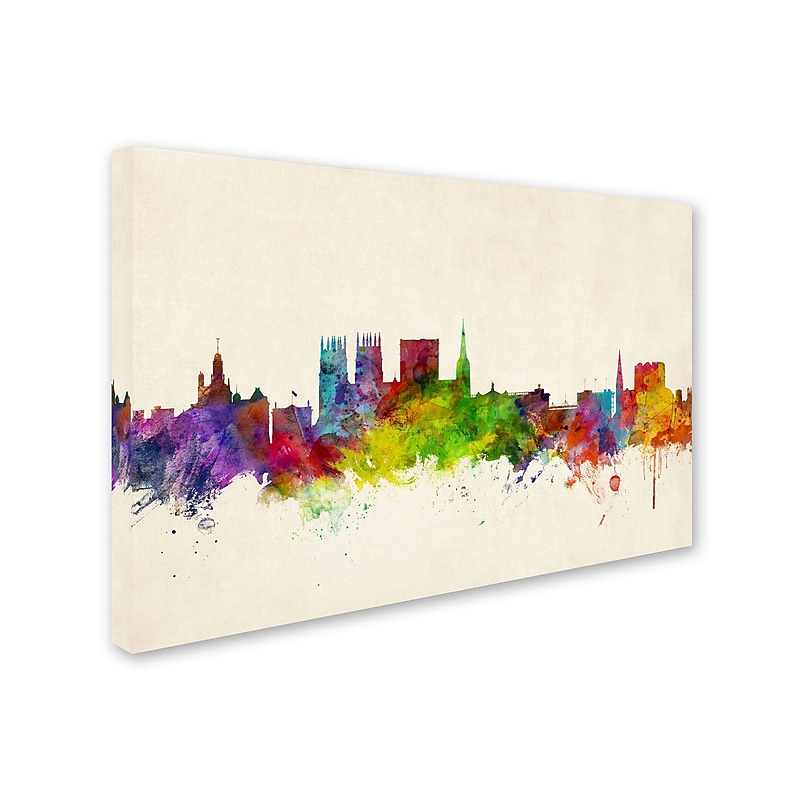 Trademark Michael Tompsett "York England Skyline" Gallery-Wrapped Canvas Art, 12" x 19" image 1