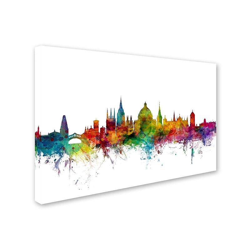 Trademark Michael Tompsett "Oxford England Skyline II" Gallery-Wrapped Canvas Art, 30" x 47" image 1
