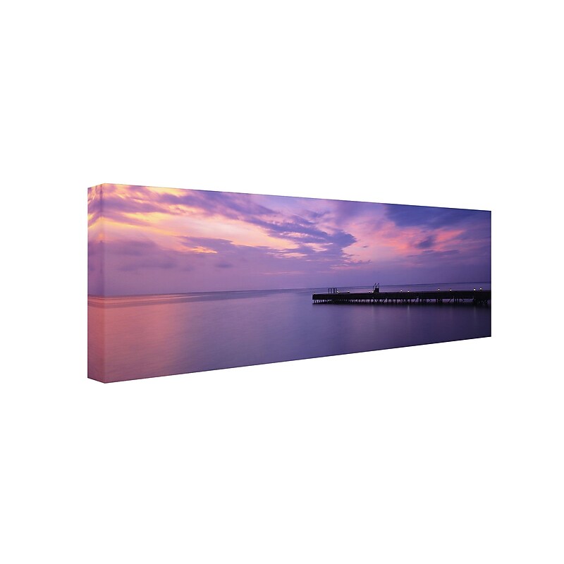 Trademark David Evans "Arrivals Meeru Island" Gallery-Wrapped Canvas Art, 6" x 19" image 1