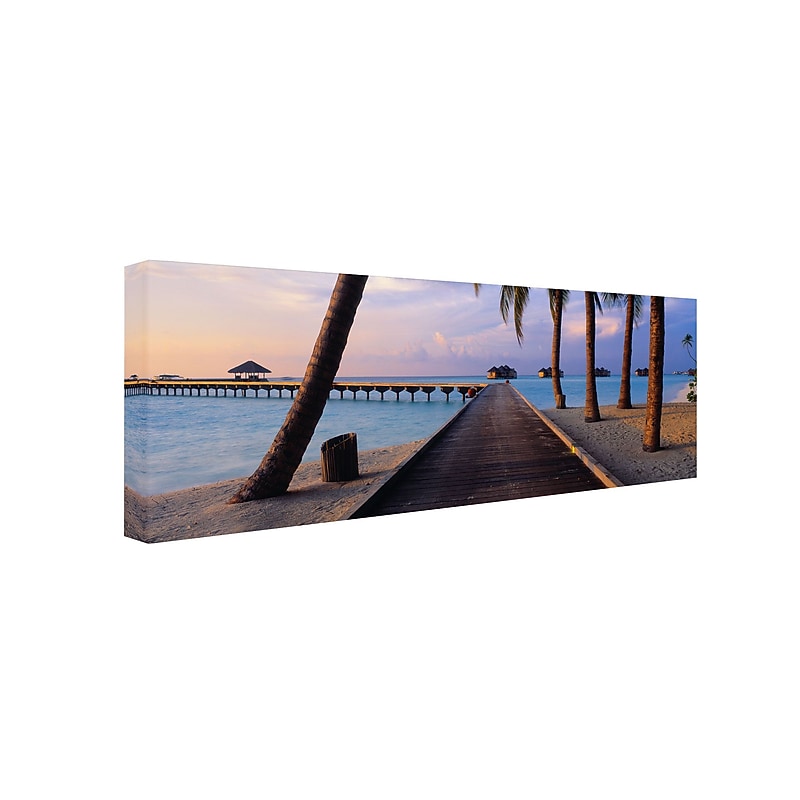 Trademark David Evans "Gili Lankanfushi" Gallery-Wrapped Canvas Art, 8" x 24" image 1