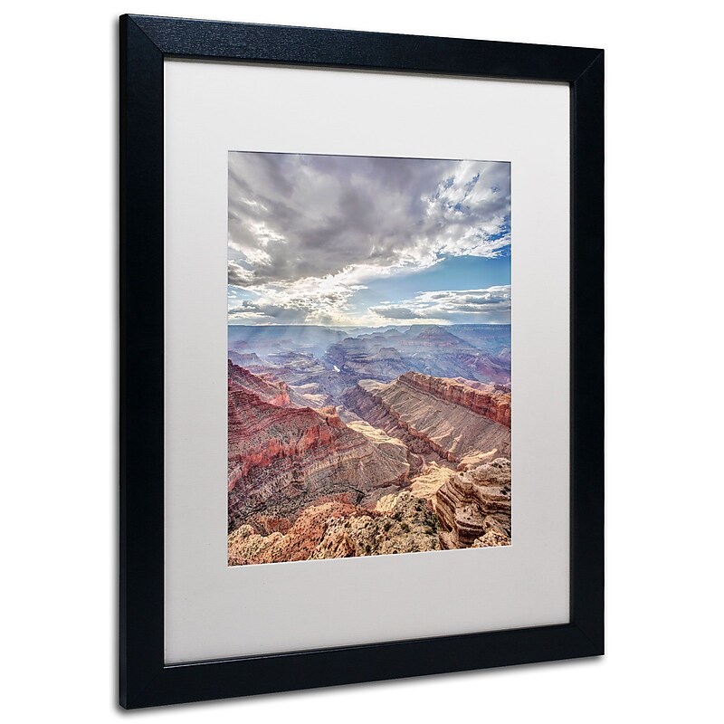Trademark Pierre Leclerc "Ephemeral Light" Art, White Matte W/Black Frame, 16" x 20" image 1
