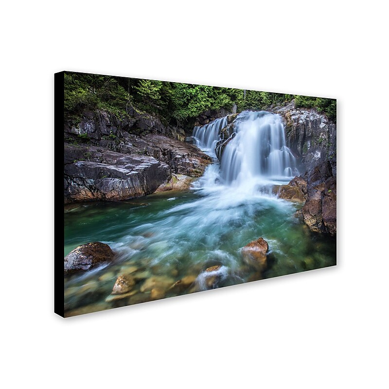 Trademark Pierre Leclerc "Golden Ears Falls" Gallery-Wrapped Canvas Art, 30" x 47" image 1