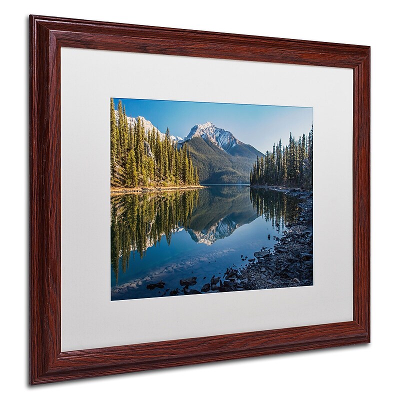 Trademark Pierre Leclerc "Jasper Morning" Art, White Matte W/Wood Frame, 16" x 20" image 1