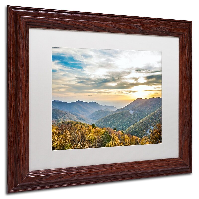 Trademark Pierre Leclerc "Shenandoah" Art, White Matte W/Wood Frame, 11" x 14" image 1