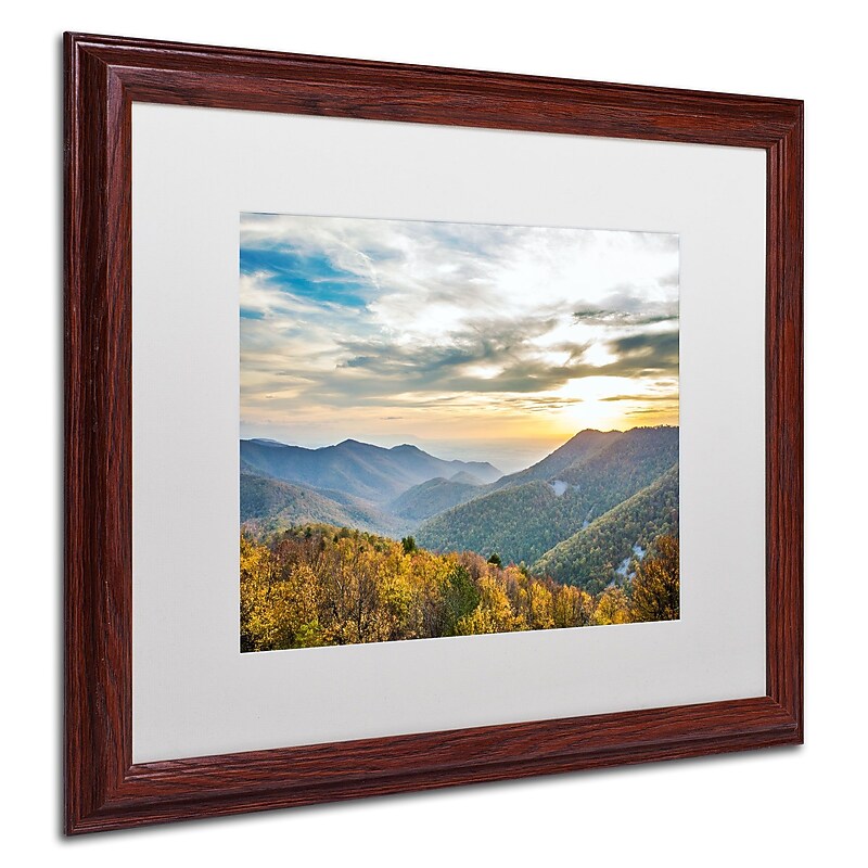 Trademark Pierre Leclerc "Shenandoah" Art, White Matte W/Wood Frame, 16" x 20" image 1