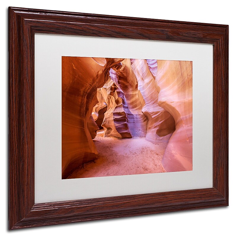 Trademark Pierre Leclerc "Upper Antelope Canyon" Art, White Matte W/Wood Frame, 11" x 14" image 1
