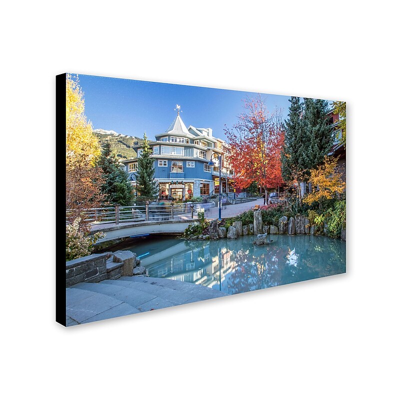 Trademark Pierre Leclerc "Whistler Plaza Autumn" Gallery-Wrapped Canvas Art, 16" x 24" image 1