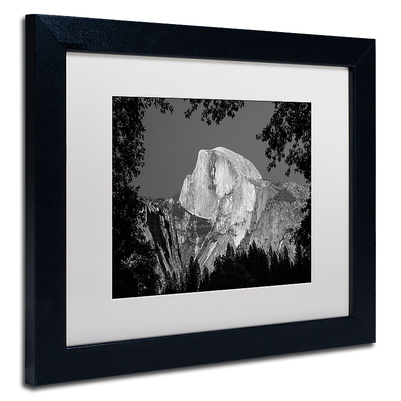Trademark Pierre Leclerc "Yosemite BW" Art, White Matte W/Black Frame, 11" x 14" image 1