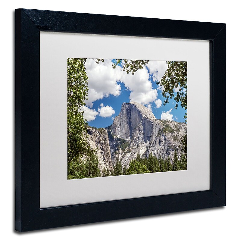 Trademark Pierre Leclerc "Yosemite Half Dome" Art, White Matte W/Black Frame, 11" x 14" image 1