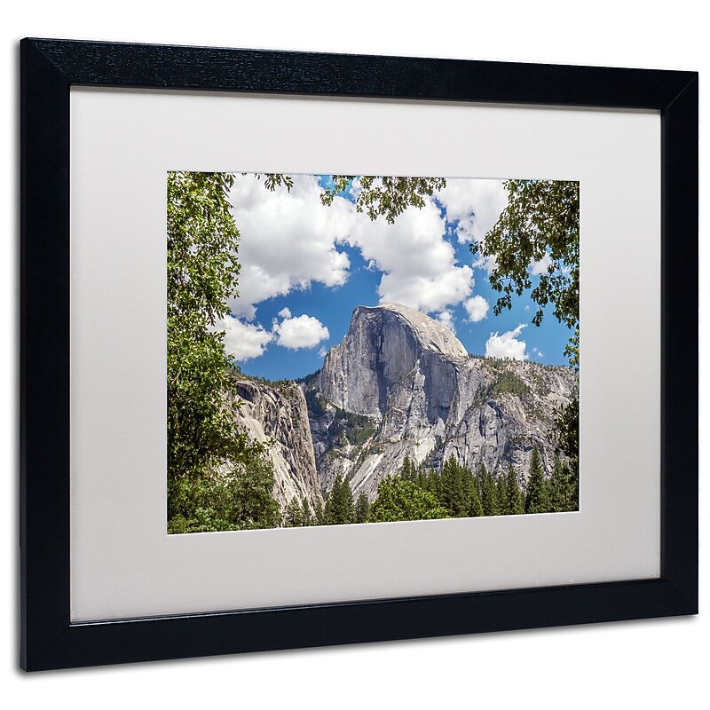 Trademark Pierre Leclerc "Yosemite Half Dome" Art, White Matte W/Black Frame, 16" x 20" image 1