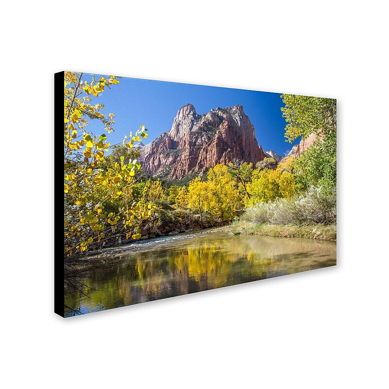 Trademark Pierre Leclerc "Zion Autumn" Gallery-Wrapped Canvas Art, 16" x 24" image 1