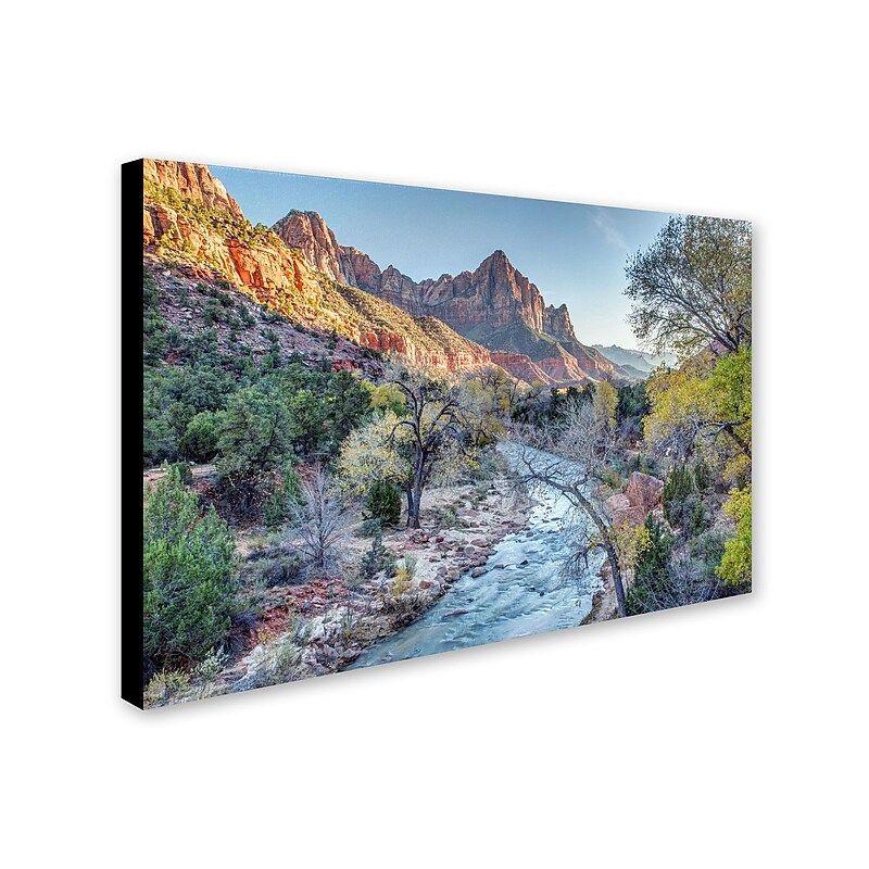 Trademark Pierre Leclerc "Zion Watchman" Gallery-Wrapped Canvas Art, 30" x 47" image 1