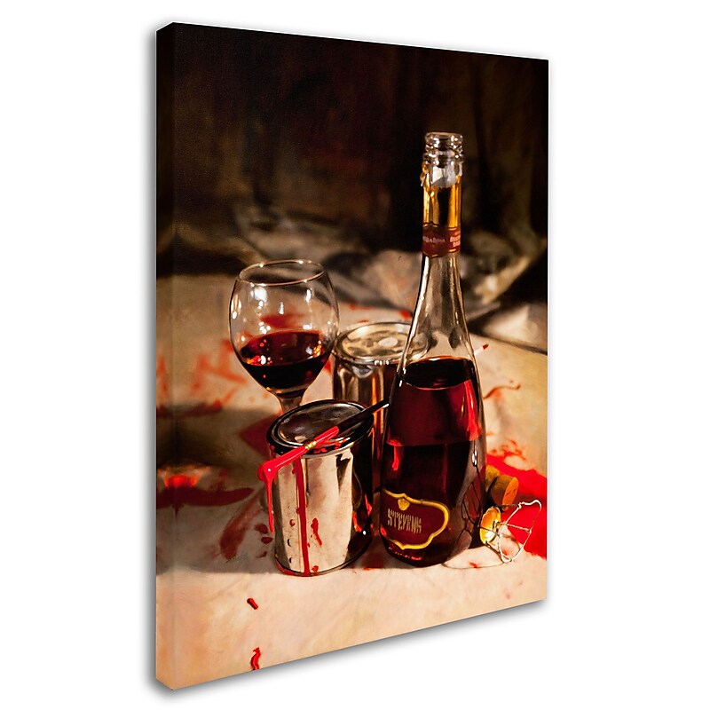 Trademark Roderick Stevens "Red Label Wine" Gallery-Wrapped Canvas Art, 24" x 32" image 1