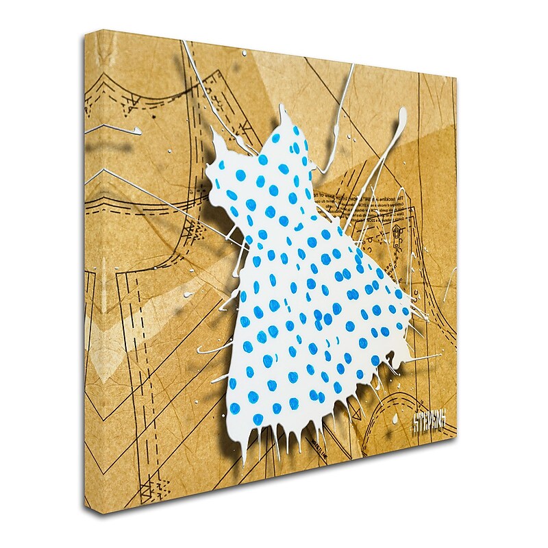 Trademark Roderick Stevens "Blue on White" Gallery-Wrapped Canvas Art, 35" x 35" image 1