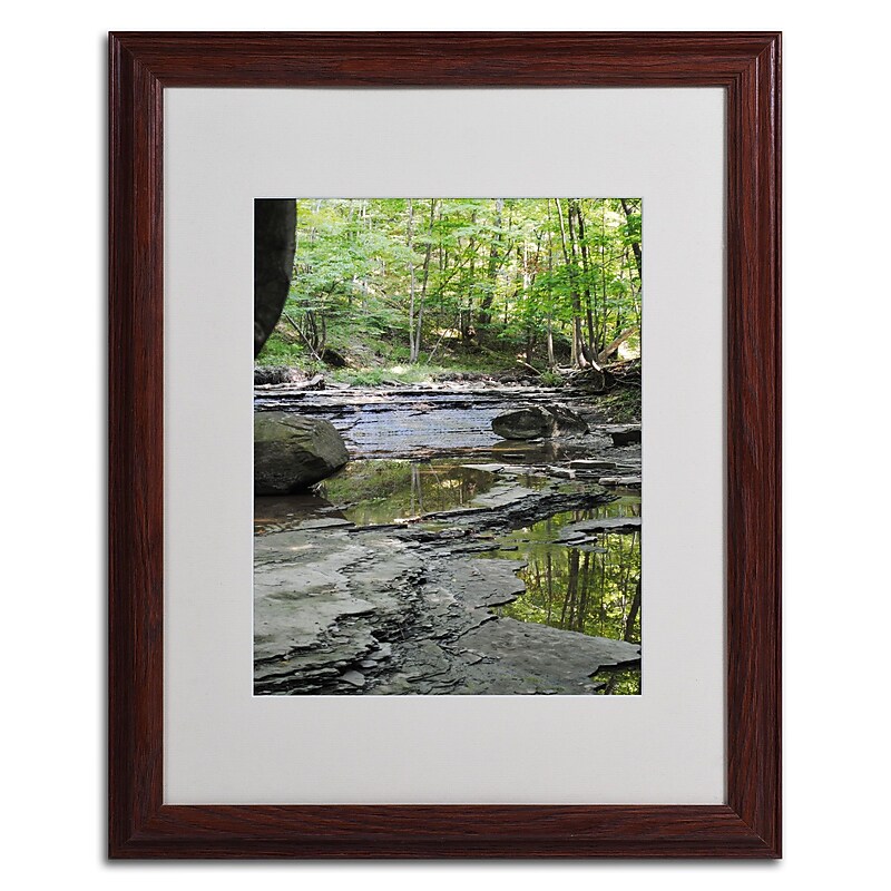 Trademark Monica Fleet "Crystal Rock" Art, White Matte W/Wood Frame, 16" x 20" image 1