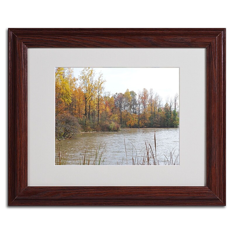 Trademark Monica Fleet "Just a Wonder" Art, White Matte W/Wood Frame, 11" x 14" image 1